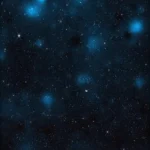 Mapa de materia oscura representada en azul capturada por el James Webb.